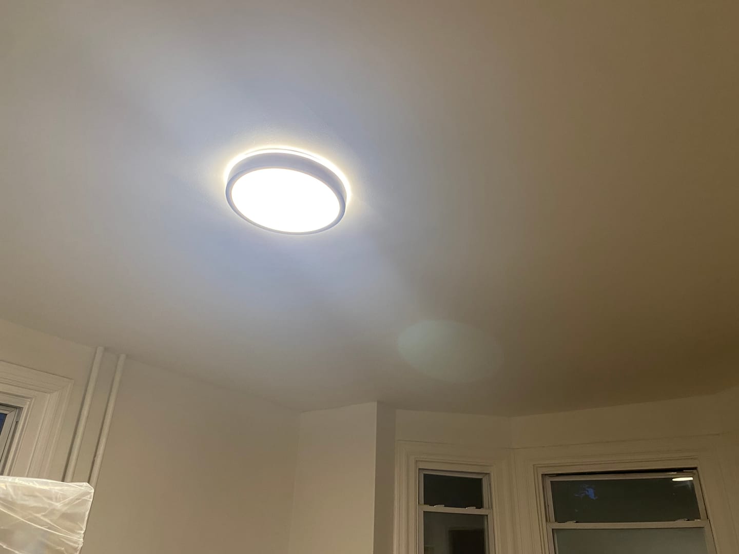 Customer photo review of Scandinavian Round Wood Dimmable LED Flush Mount