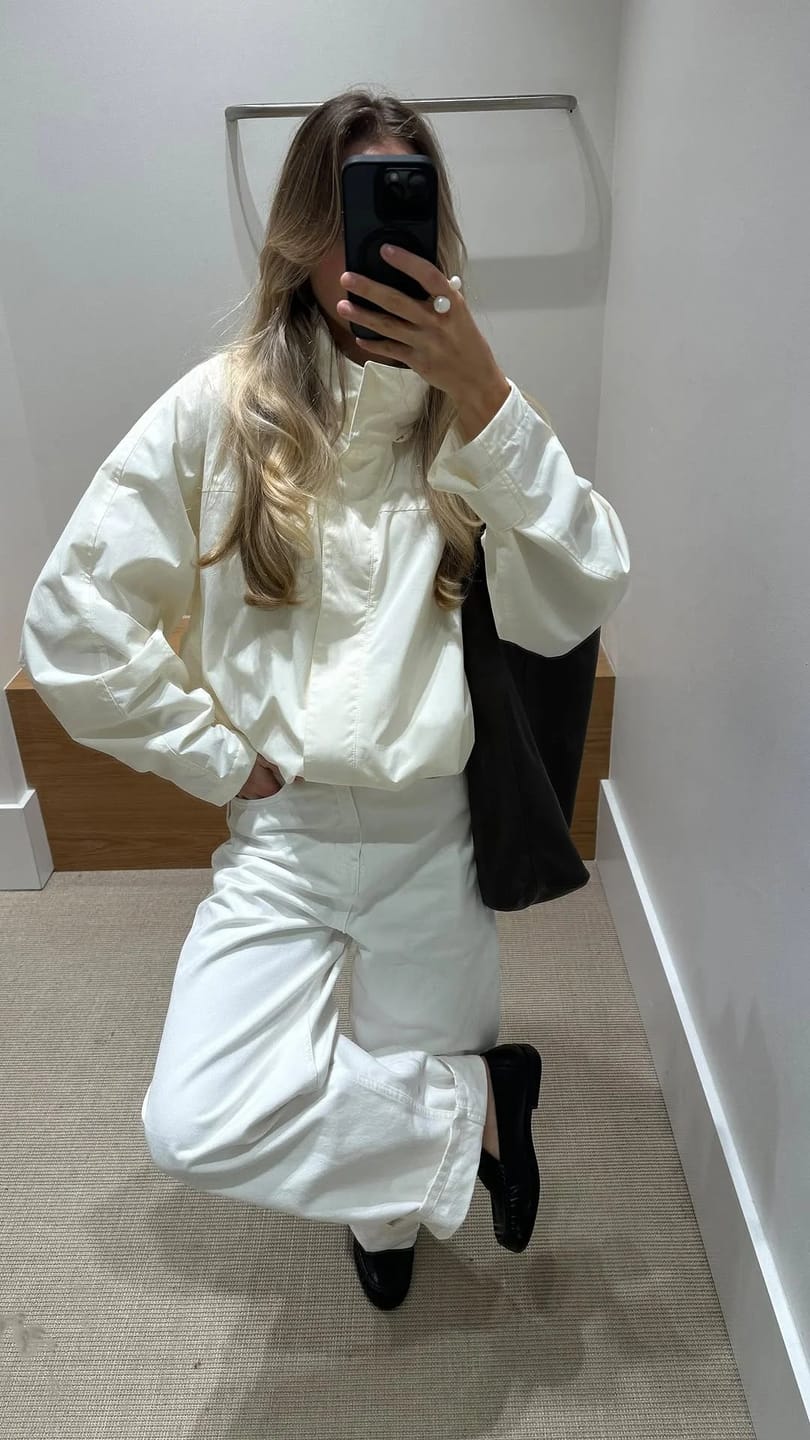 Customer photo review of Bianca Hooded Waterproof Bomber Jacket