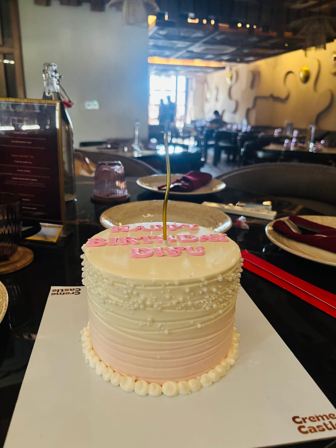 Customer photo review of White Ombre Pearl Cake