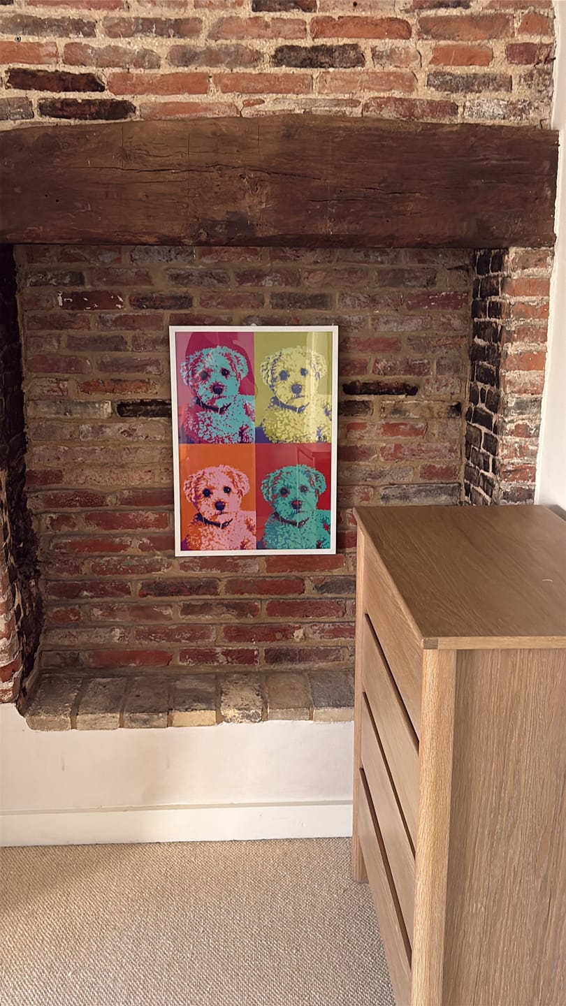 Customer photo review of Personalised Poster With Dog or Cat - Colour Squares