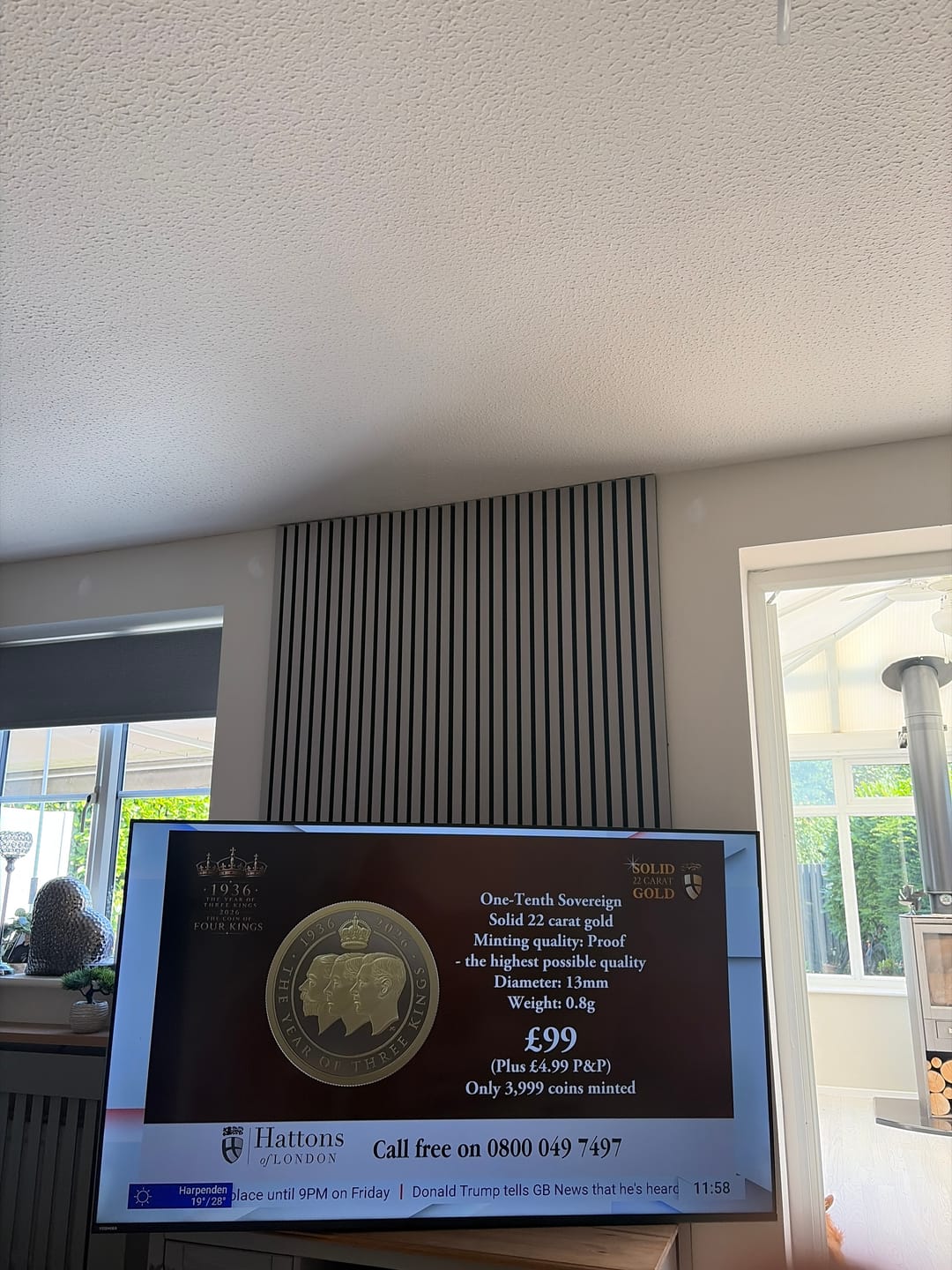 Customer photo review of Acoustic Slat Wall Panels Wooden Decorative Wall Panels Walnut Premium 2.4m x 0.6m