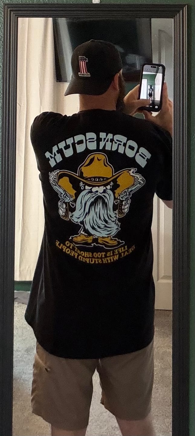 Customer photo review of TOO SHORT T-SHIRT