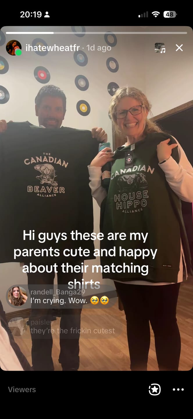 Customer photo review of Canadian House Hippo Alliance Sweatshirt or Hoodie
