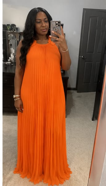 Customer photo review of The Monaco Dress | ORANGE