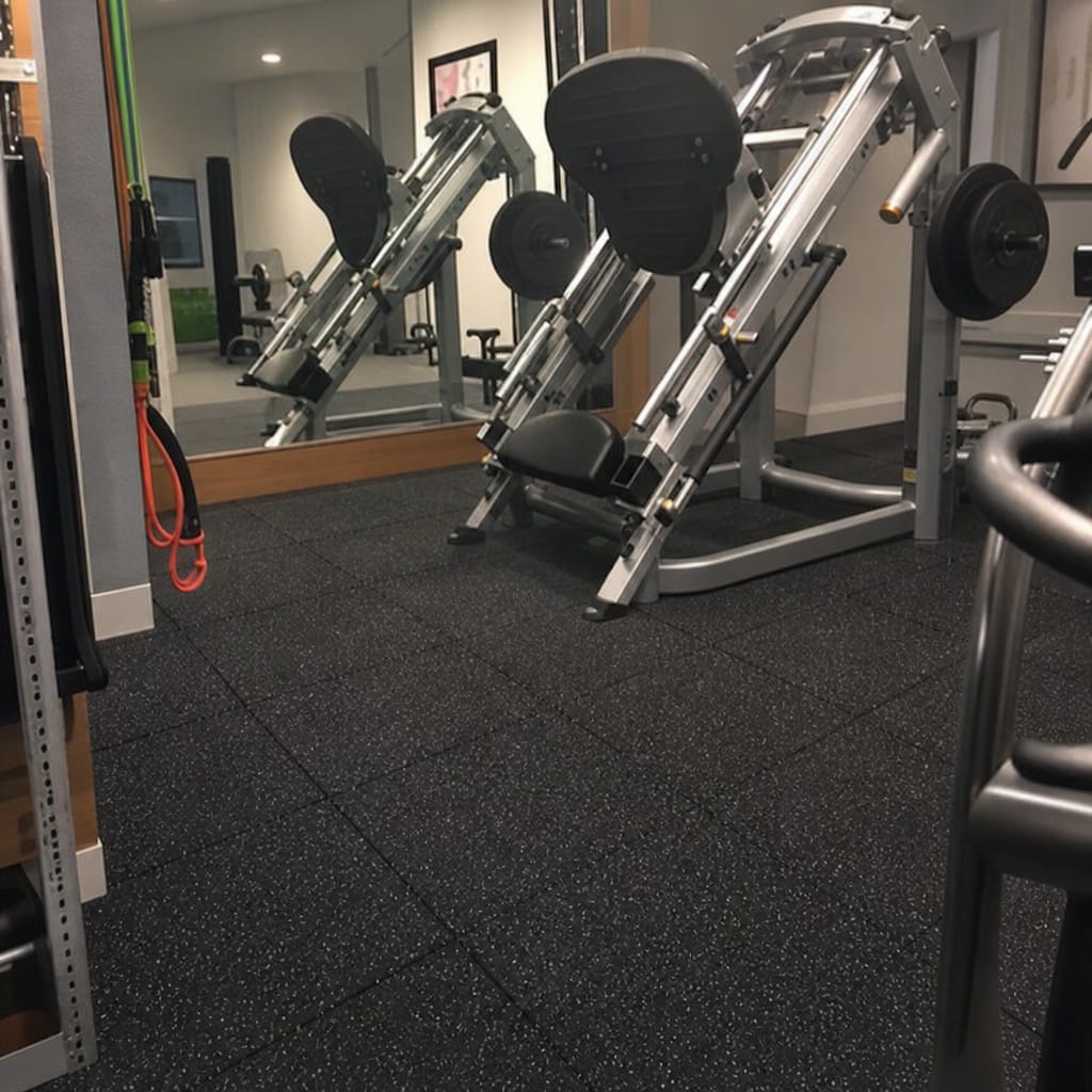 Customer photo review of 30mm Acoustic Rubber Gym Tiles | Soundproof Gym Flooring | 75 dB Noise Reduction | 200kg+ Drop Rated | EN 13893 Certified