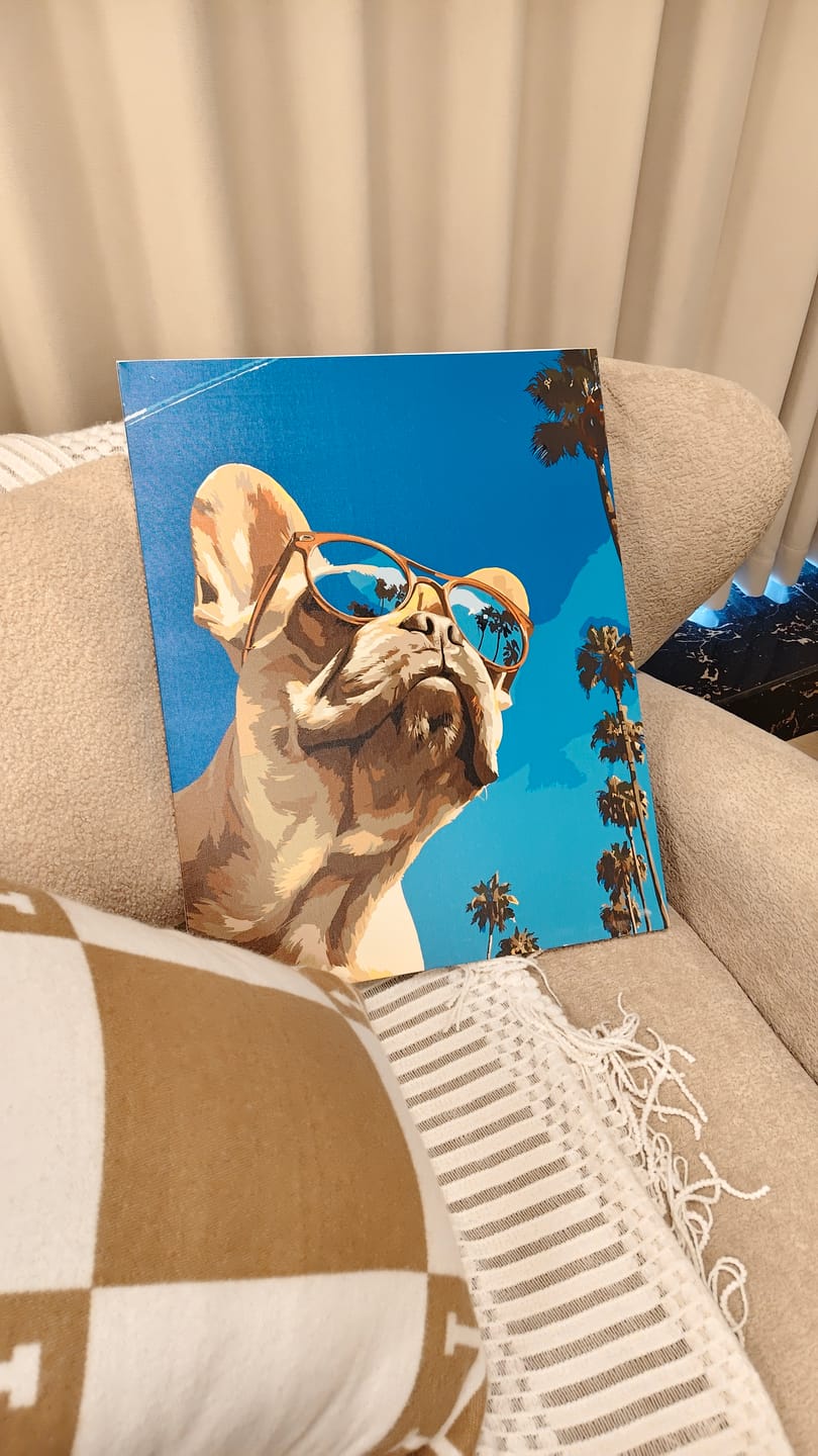 Customer photo review of French Bulldog | Paint by Number