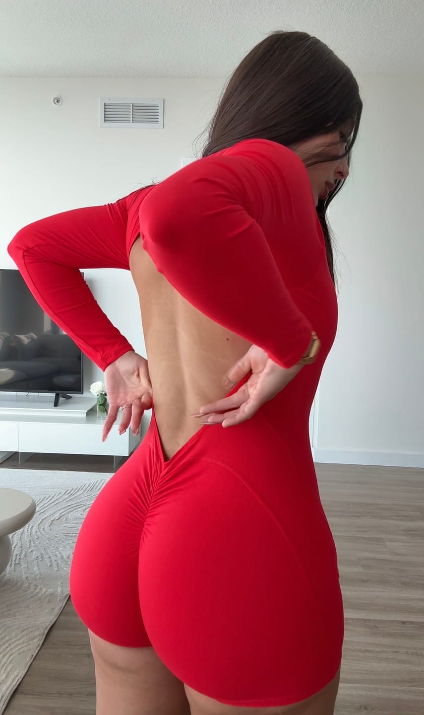 Customer photo review of Open Back Rompers