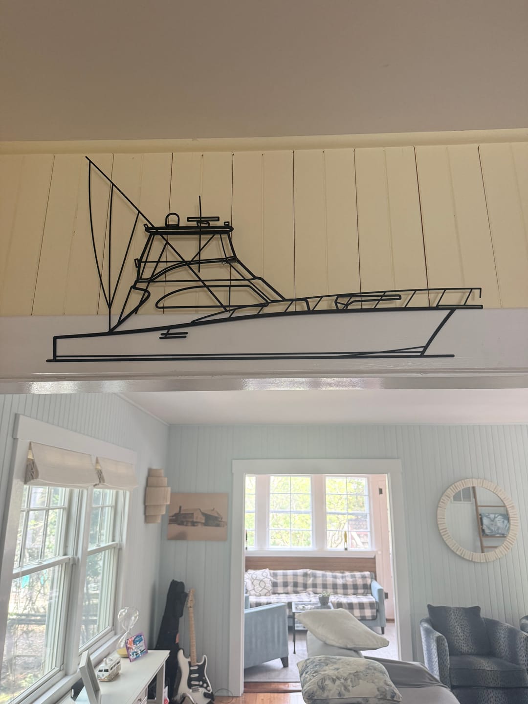 Customer photo review of Your Custom Boat Silhouette Metal Wall Art