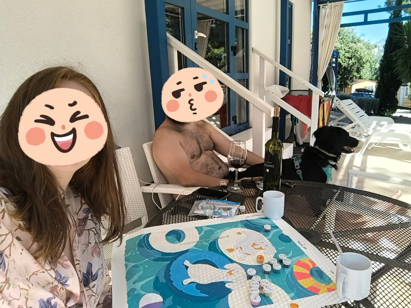 Customer photo review of Floating Buddies | Paint by Number