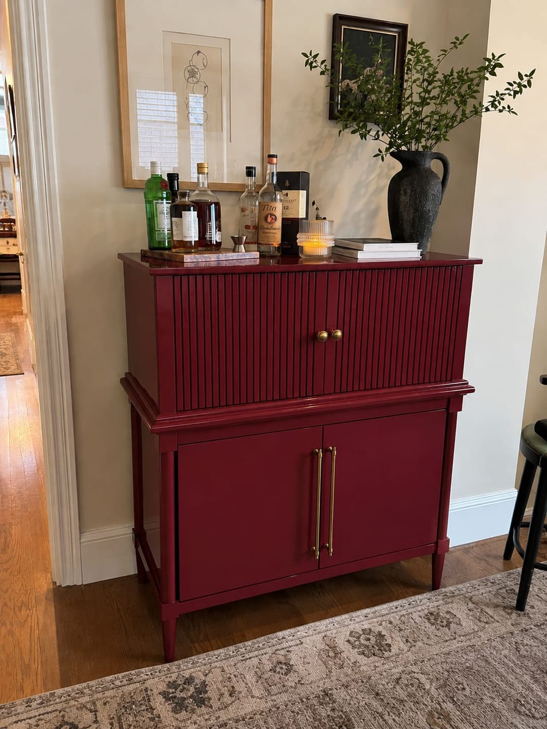 Customer photo review of Sculpted Bar Cabinet