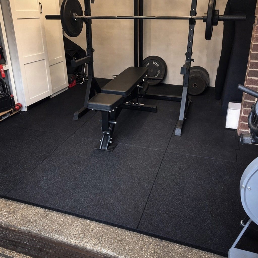 Customer photo review of 20mm Rubber Gym Tiles UK | 1m² Interlocking | 400kg Drop Rated