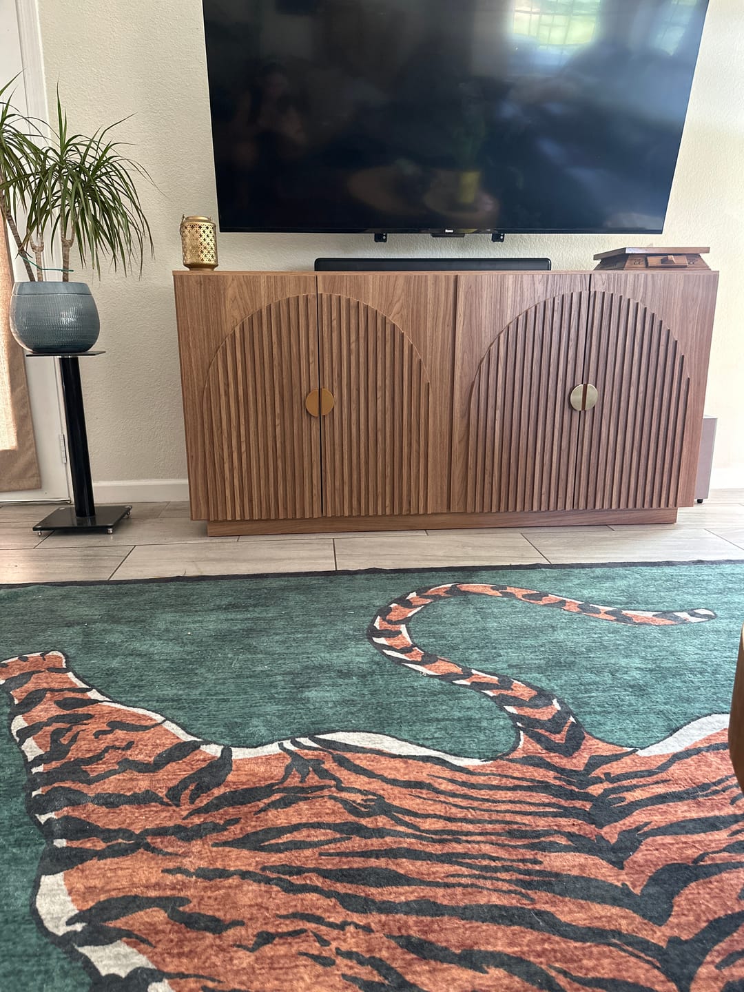 Customer photo review of 65" Arched Modern Fluted Sideboard Buffet Cabinet