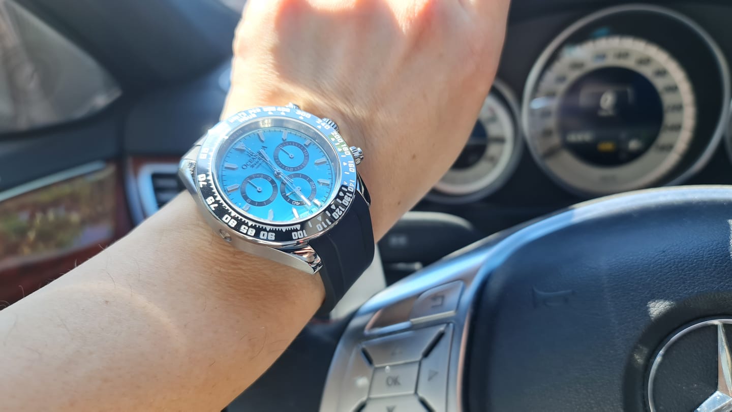 Customer photo review of Oceaneva WaveRacer 1000m Mechanical Chronograph Automatic Grade 5 Titanium Watch Mint