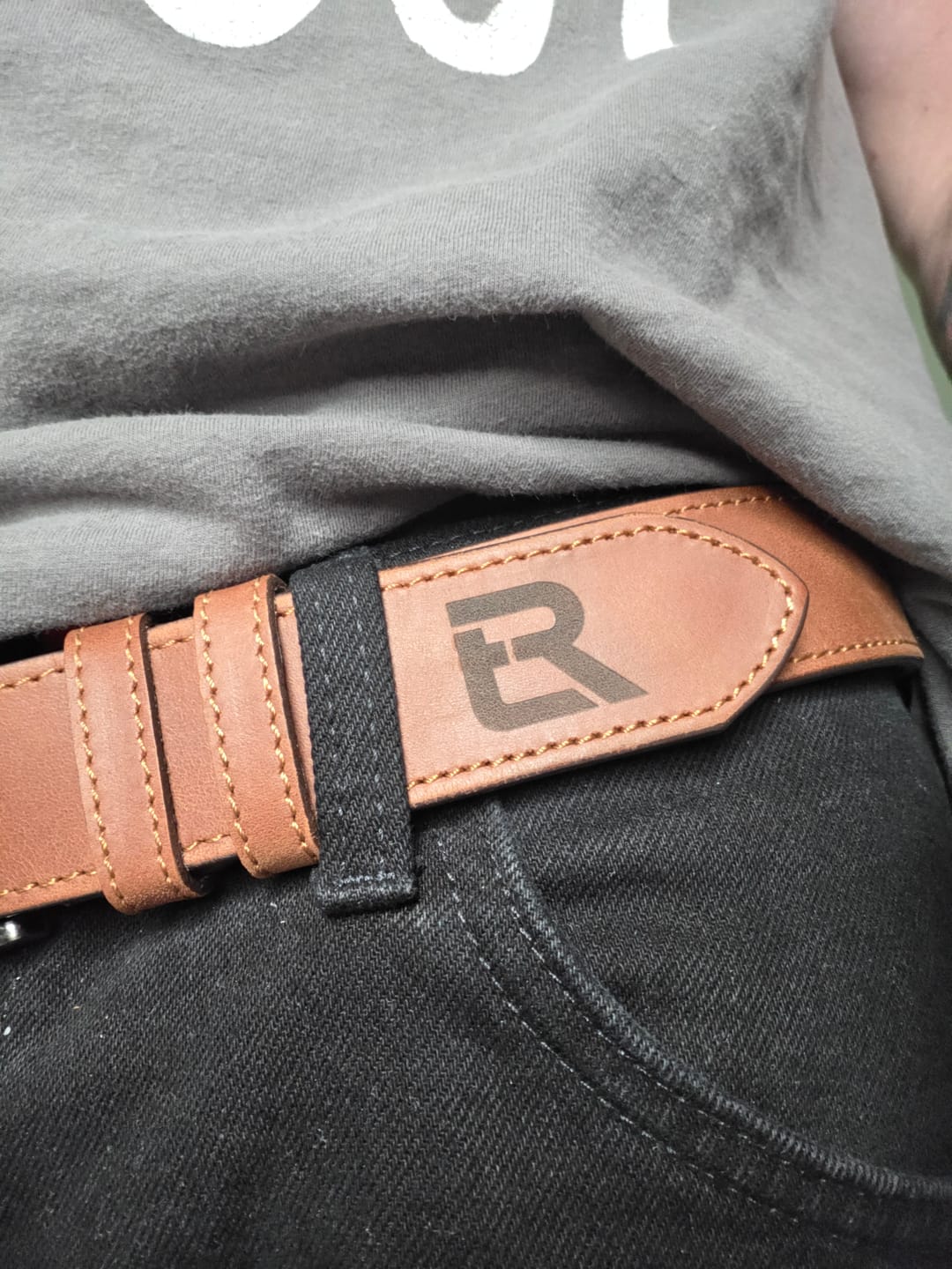 Customer photo review of Custom Leather Belt, Valentine's Day Gift for Boyfriend, Unique Gift for Husband