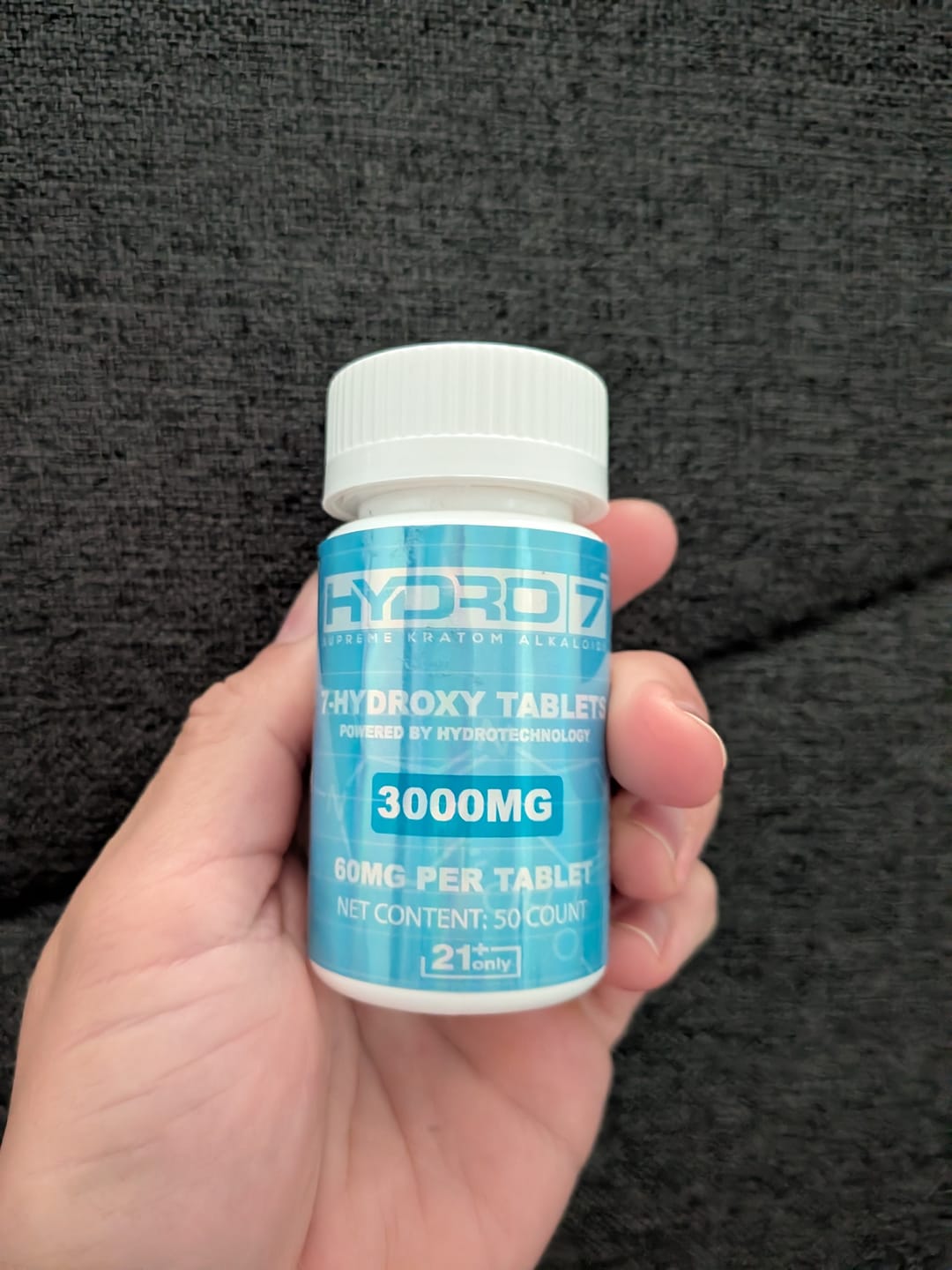 Customer photo review of 7-Hydroxy Tablets - 60MG (50 Count) 3000MG