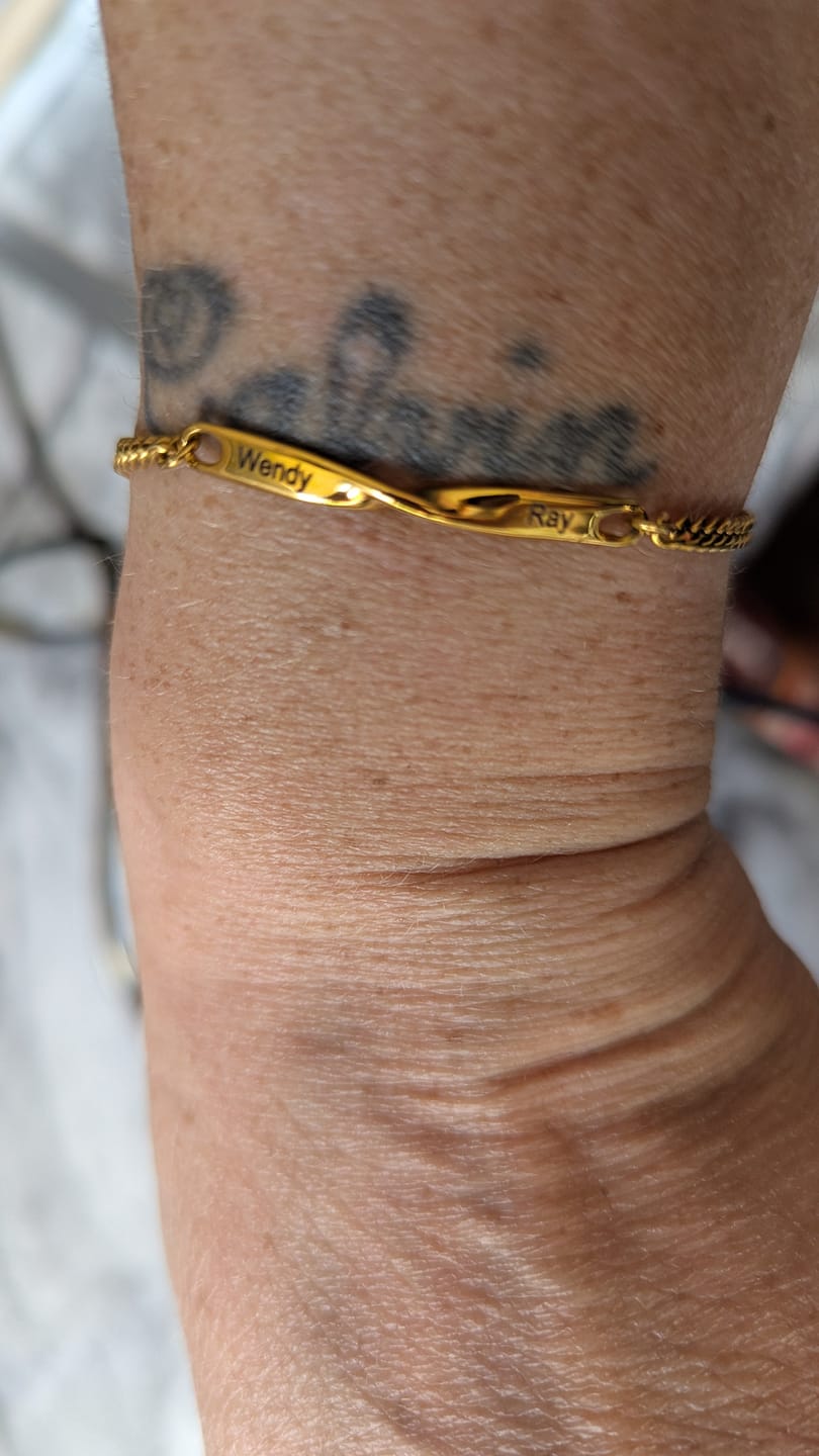 Customer photo review of Infinity Bond Matching Bracelet