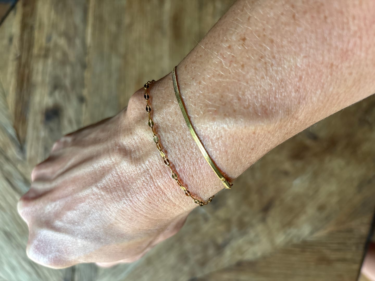 Customer photo review of Single Dainty Bracelet