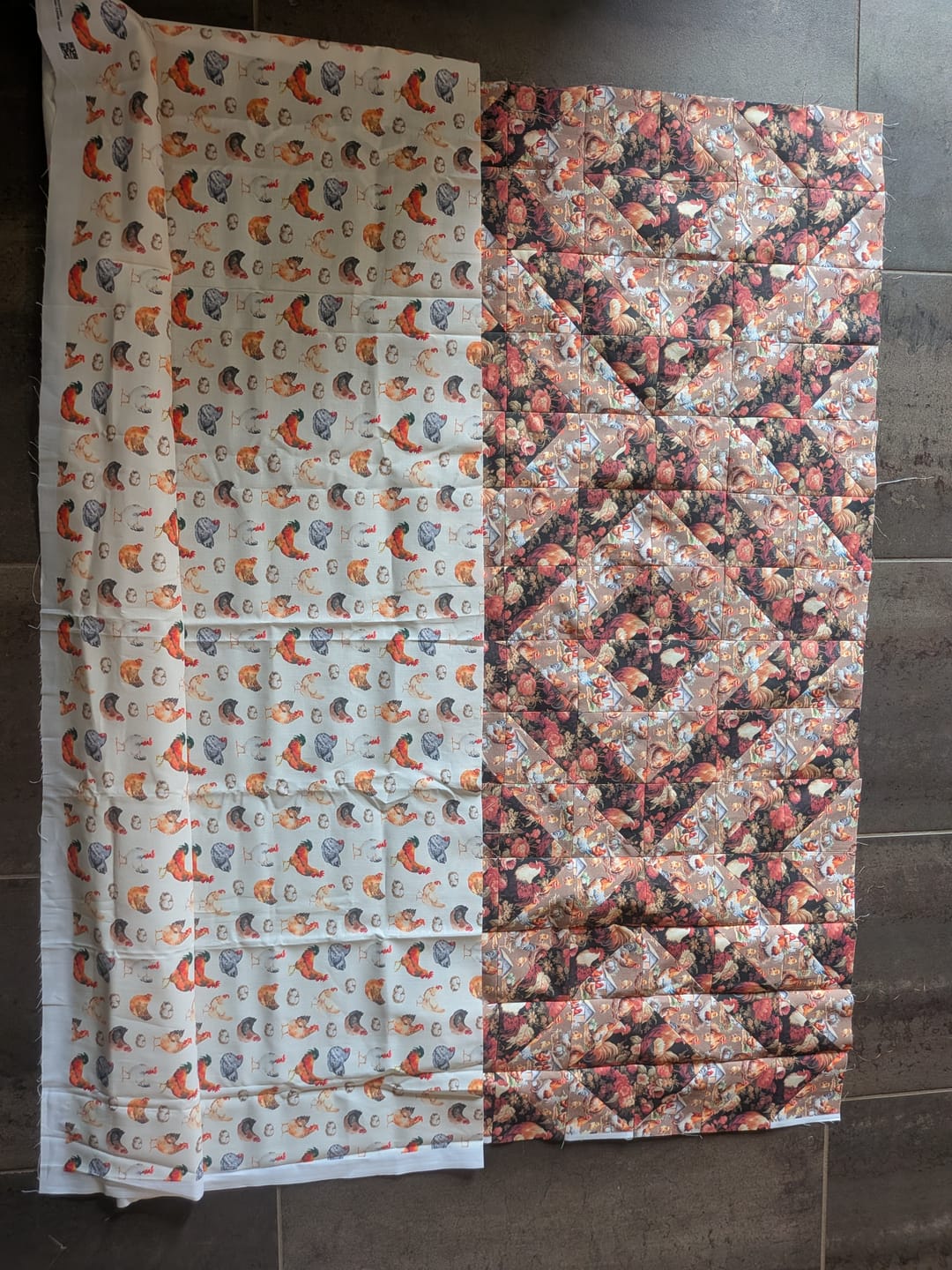 Customer photo review of End of Bolt Mystery Fabric - Animals