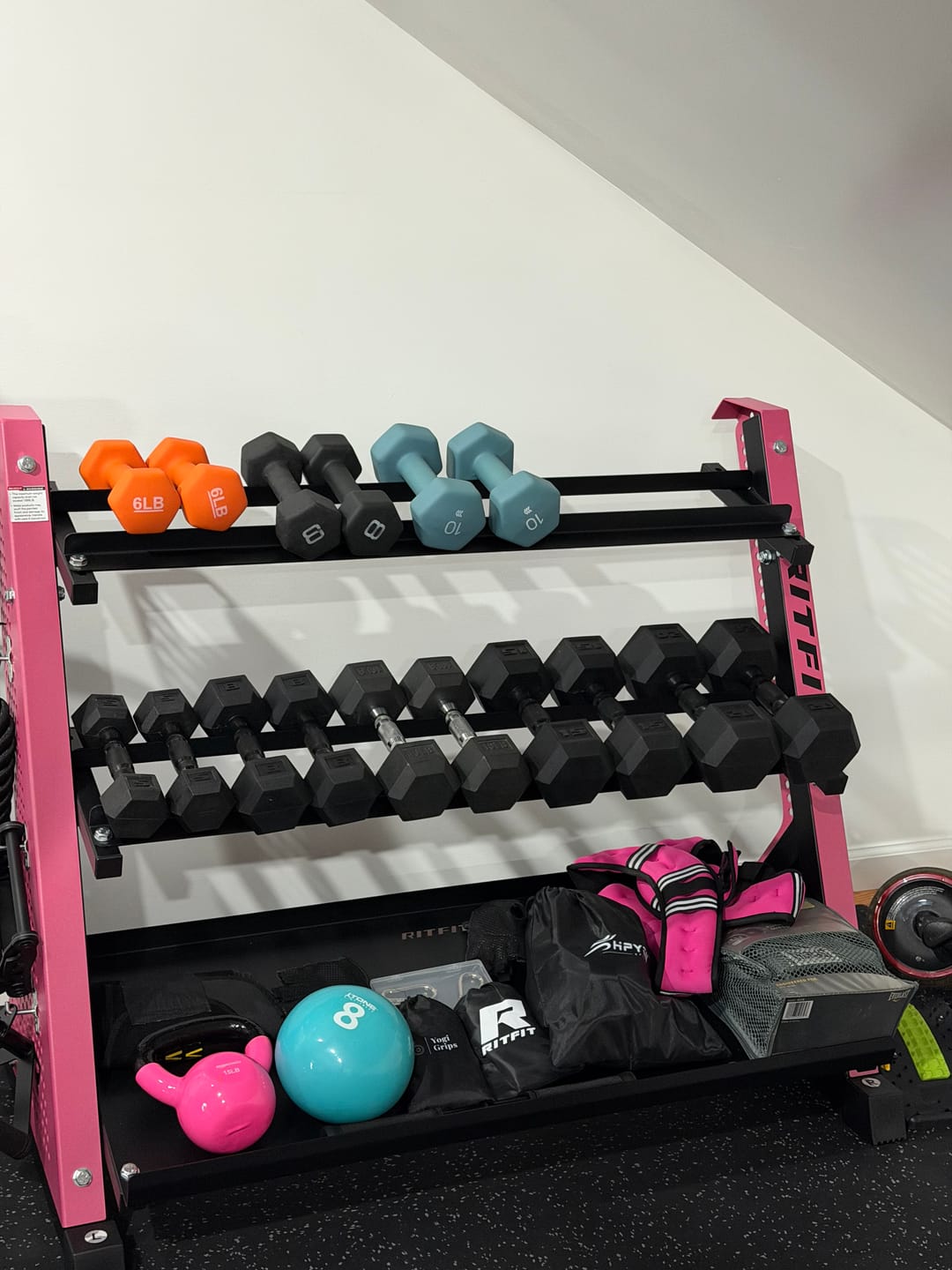 Customer photo review of RitFit PWR05 3-Tier Dumbbell Weight Rack