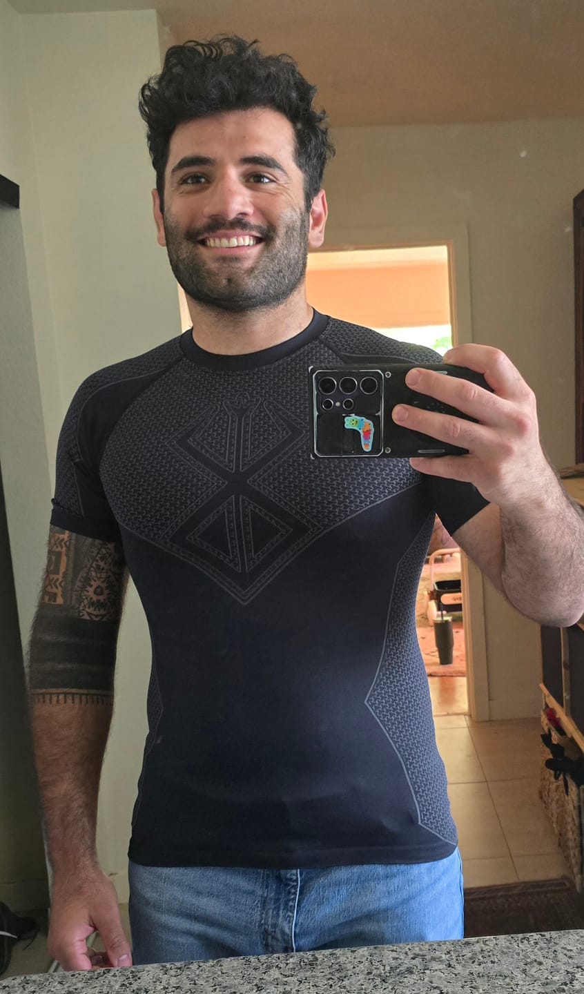 Customer photo review of Tormented Compression Tee