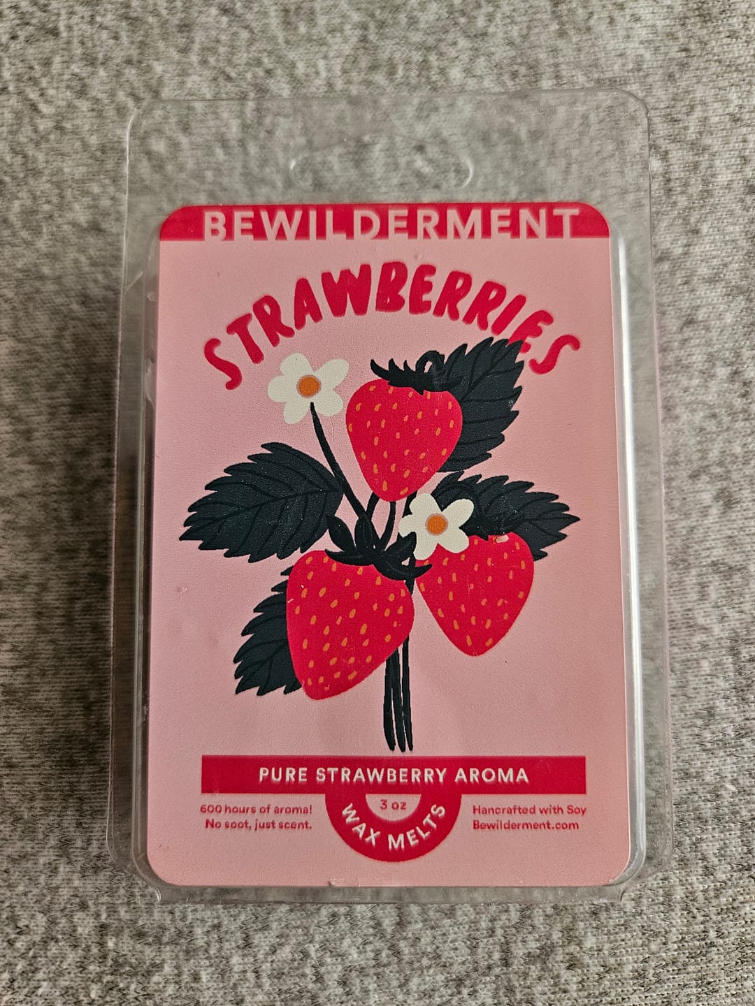 Customer photo review of Strawberries Wax Melts