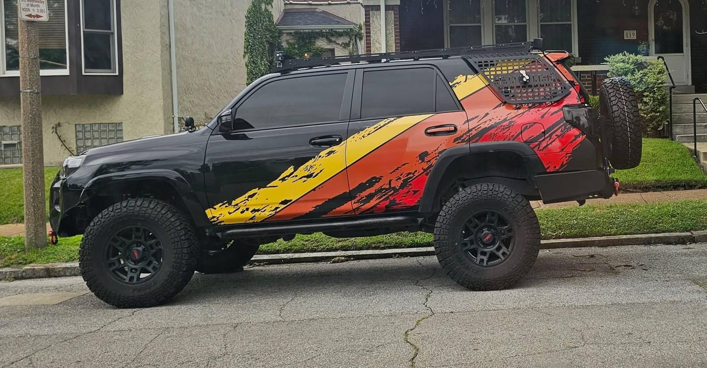 Customer photo review of 4Runner Mud Splash Graphic Decal. #6810