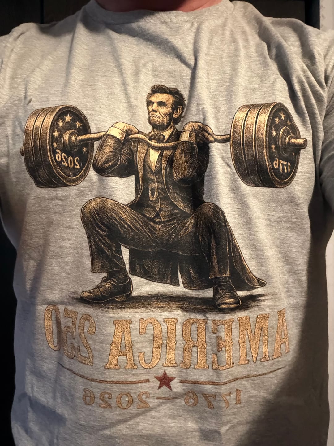 Customer photo review of LINCOLN 250 CLEAN T-SHIRT
