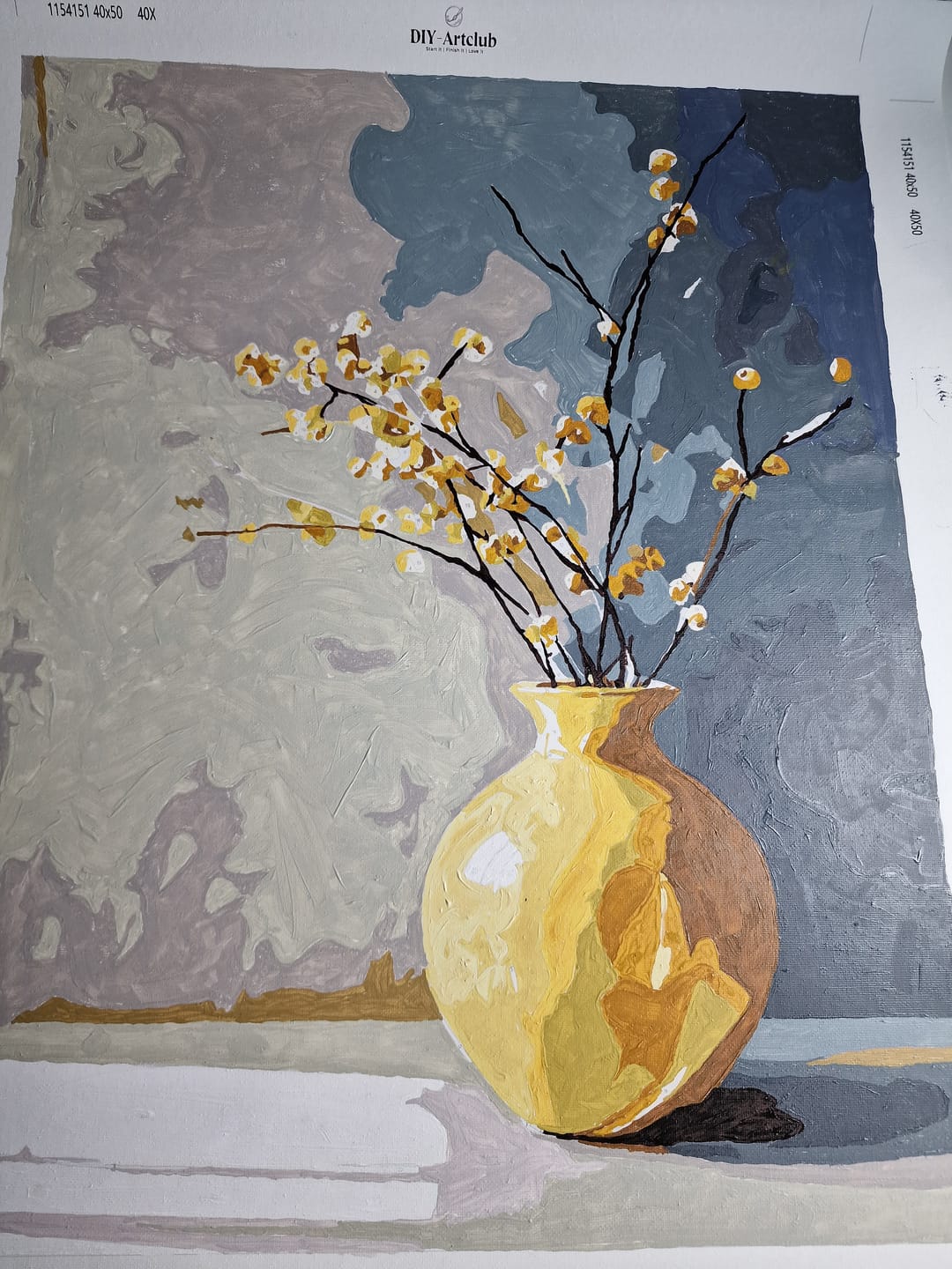 Customer photo review of Golden Vase | Paint by Number