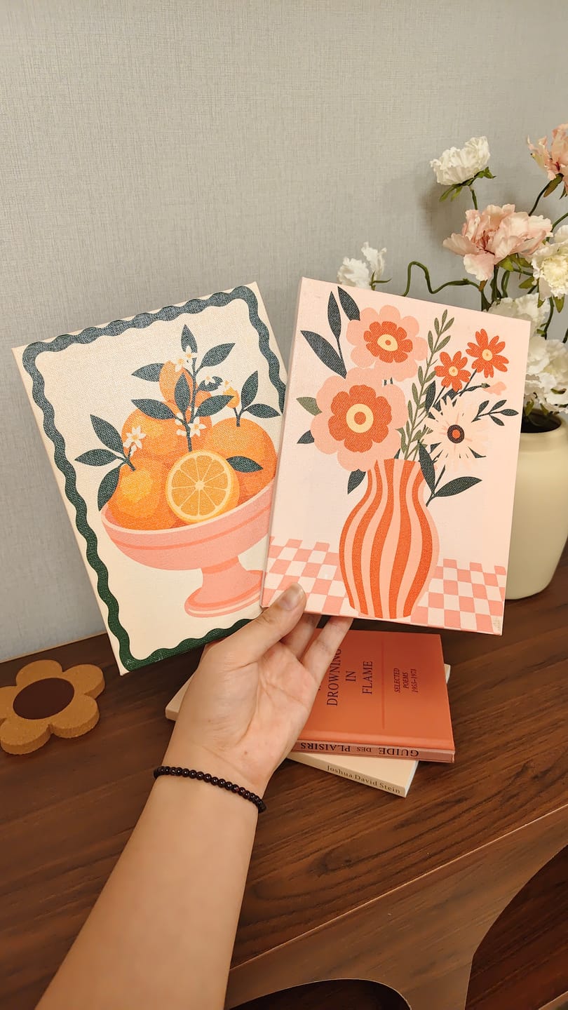 Customer photo review of 6 Mini Paintings - Pink Market Set