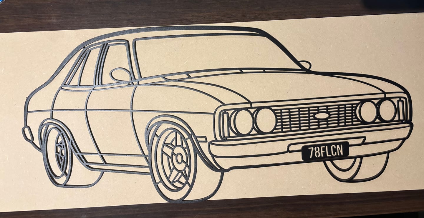 Customer photo review of Custom Car & 4WD Metal Wall Art