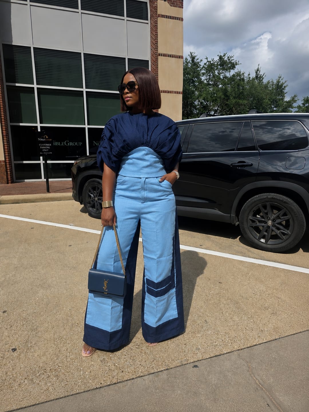 Customer photo review of The Halo Denim Set