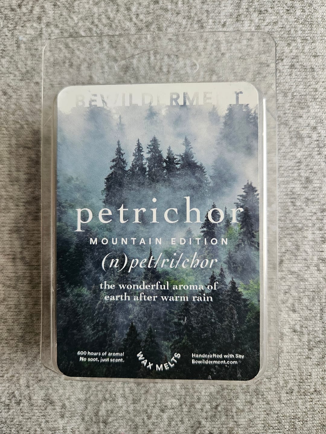 Customer photo review of Petrichor Mountain Edition Wax Melts