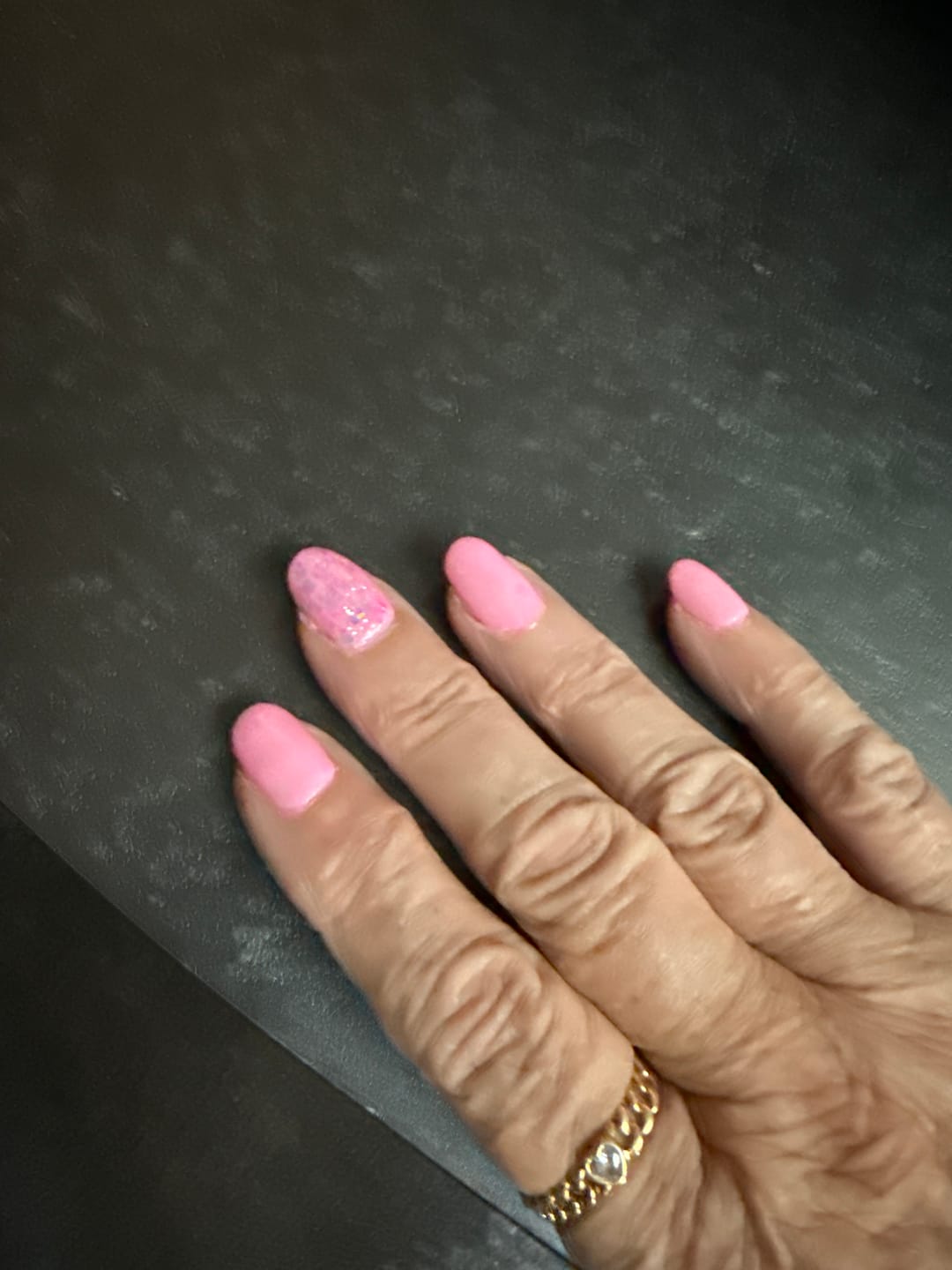 Customer photo review of Flamingo Pop Dipping Powder