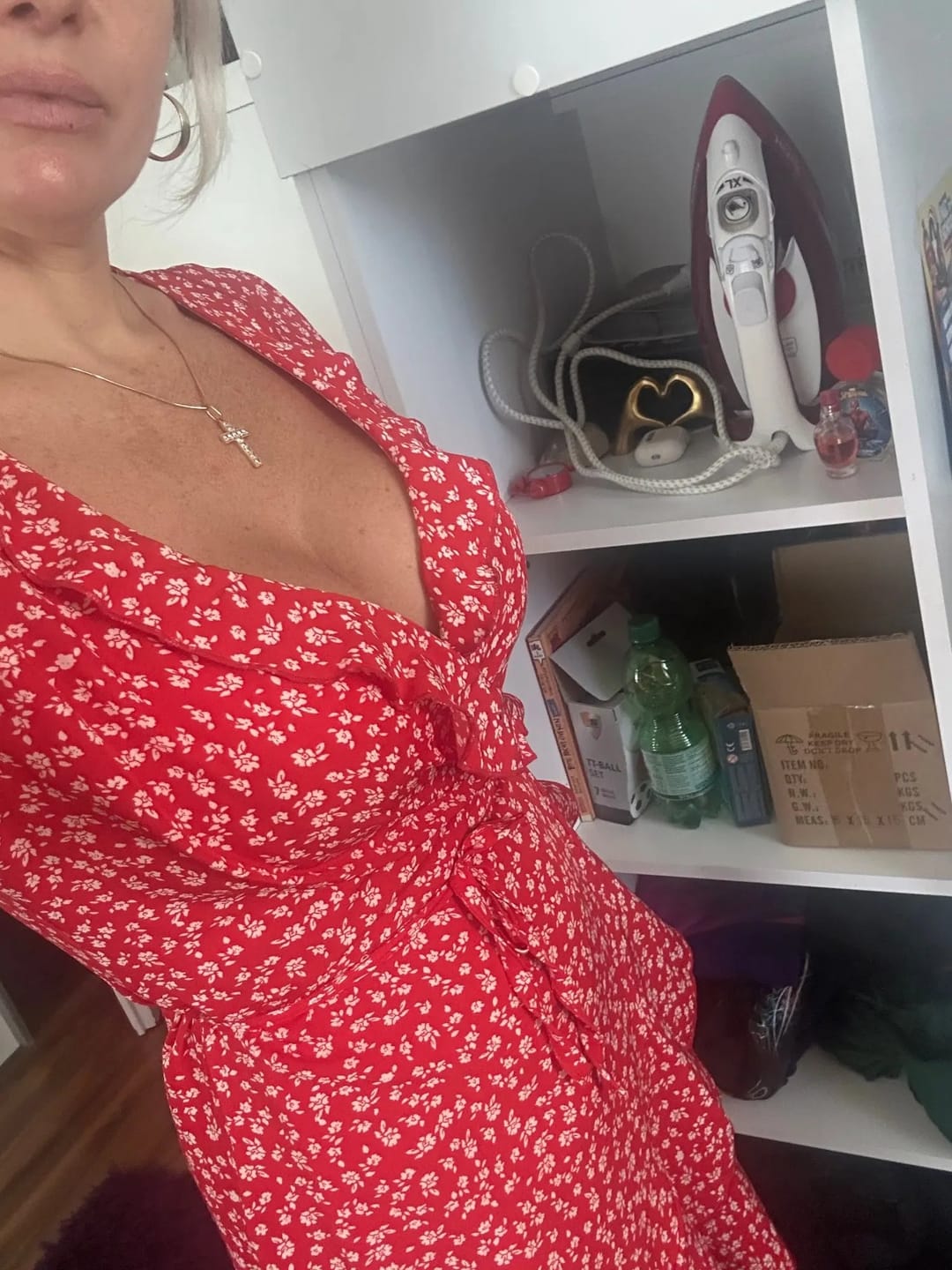 Customer photo review of Celeste Floral V-Neck A-Line Mini Dress