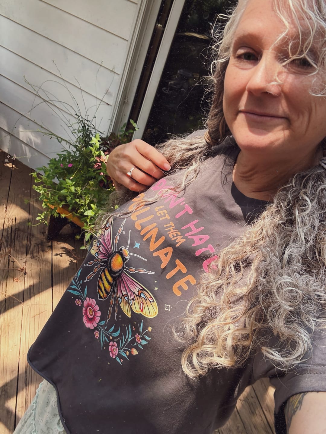 Customer photo review of Don't Hate T-Shirt