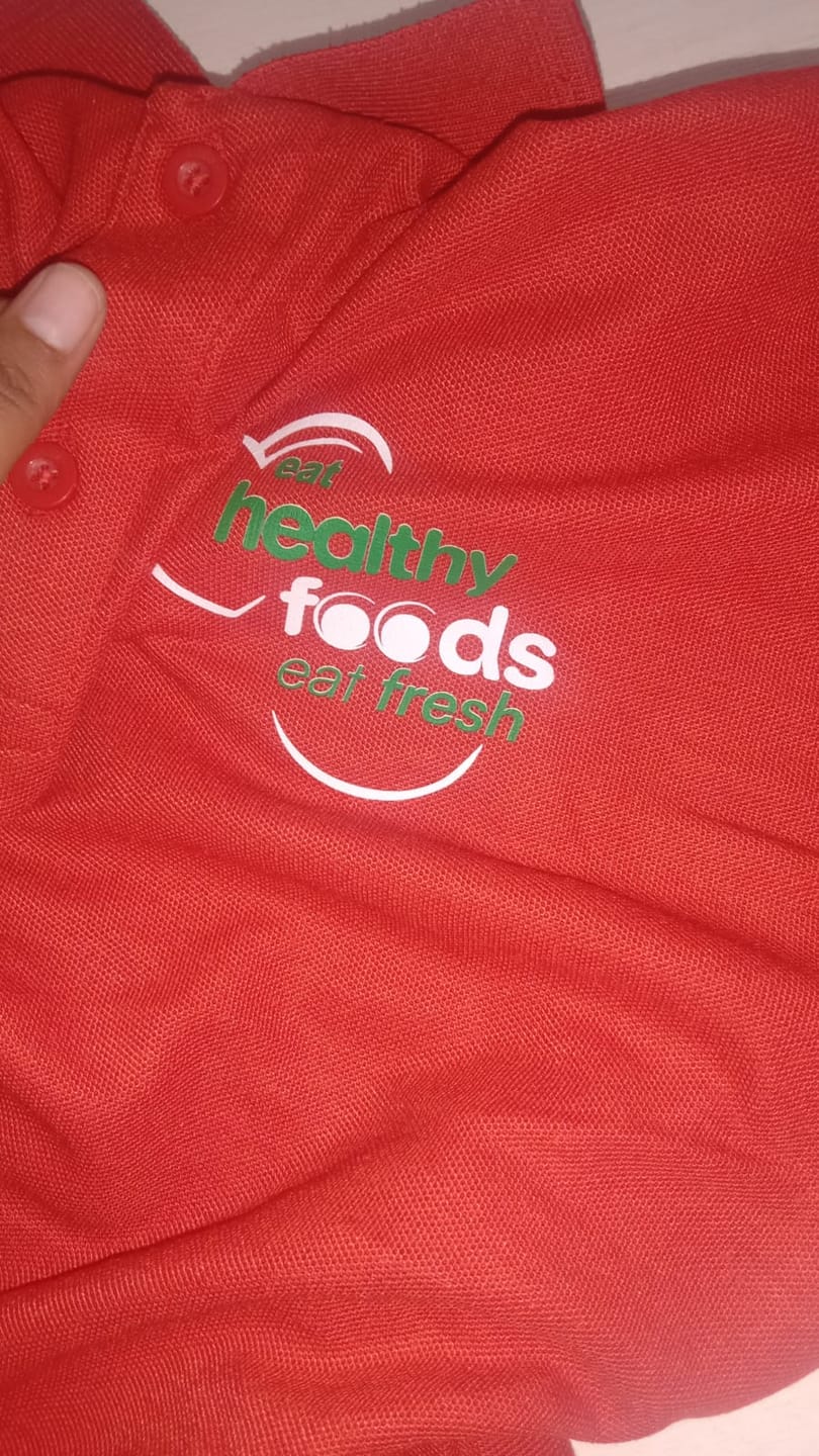 Customer photo review of Customized 100% Pure Cotton Polo T-Shirt With Your Company Logo | Order Logo Printed Tees | PrintMine.in