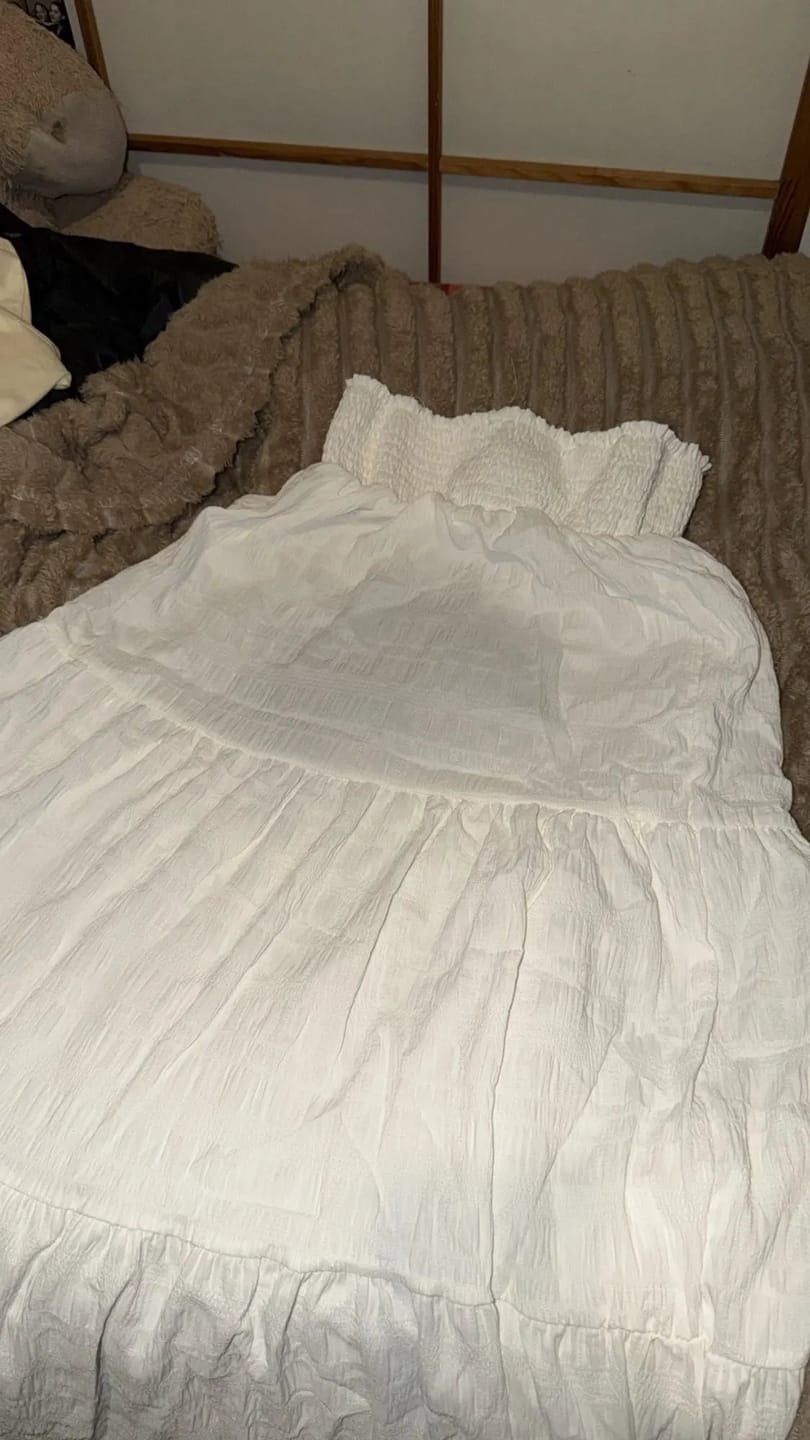 Customer photo review of Calla Tiered Maxi Skirt Elastic Waist