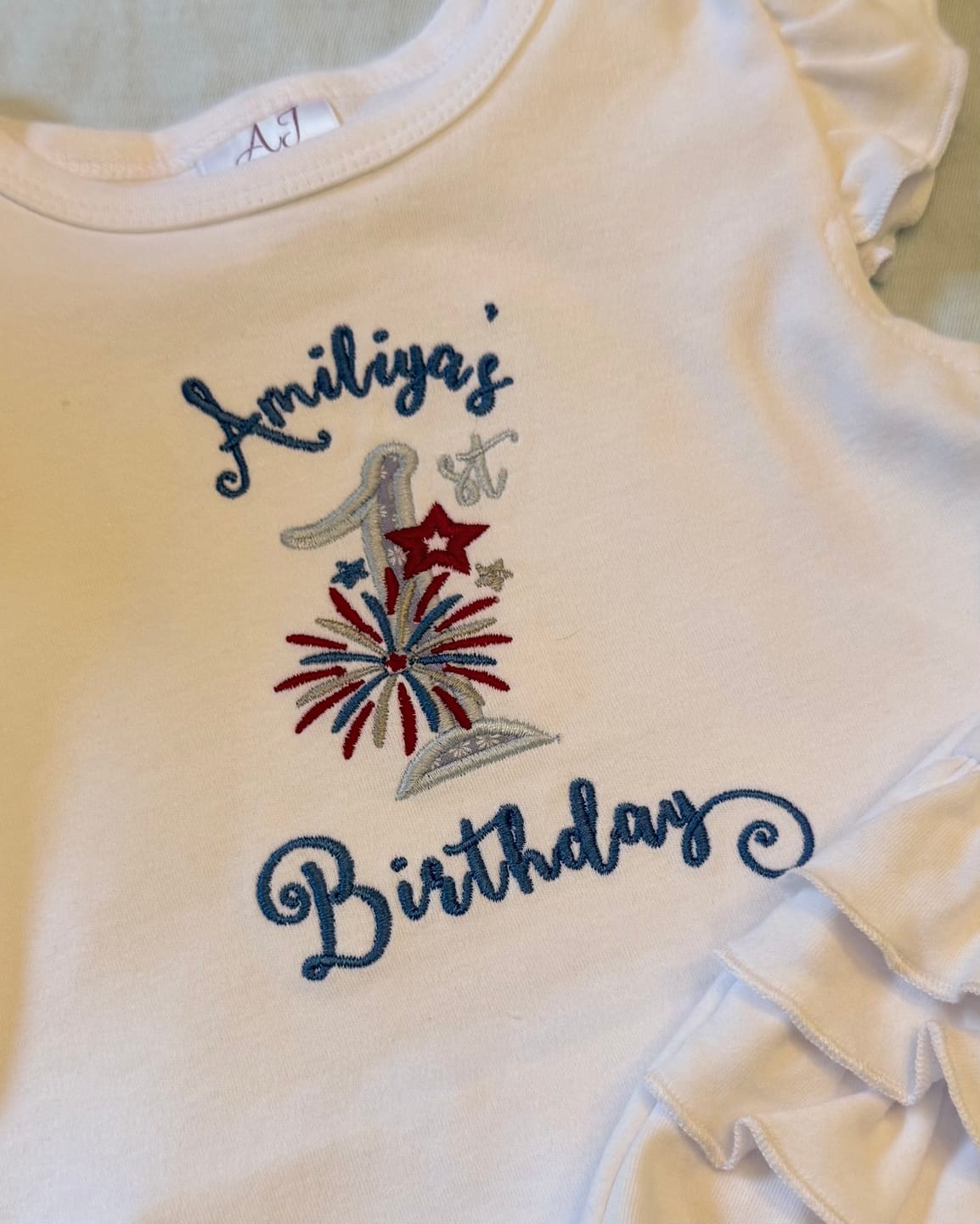 Customer photo review of Girls Ruffle Bum Bubbles