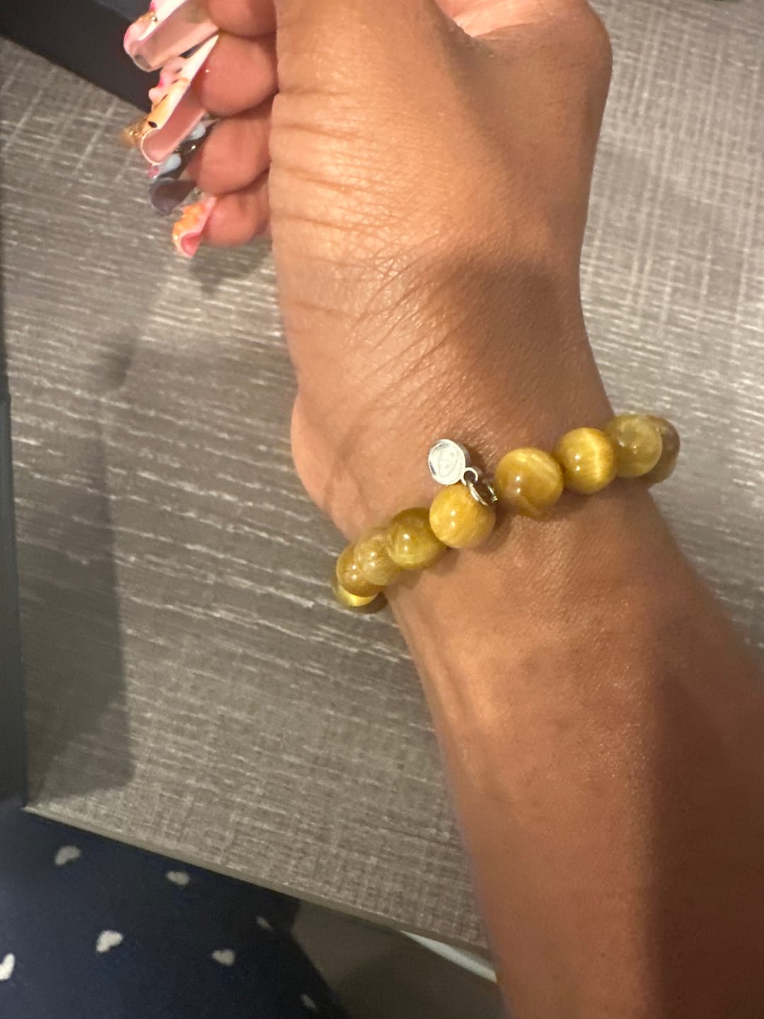 Customer photo review of Golden Tiger Eye Bracelet
