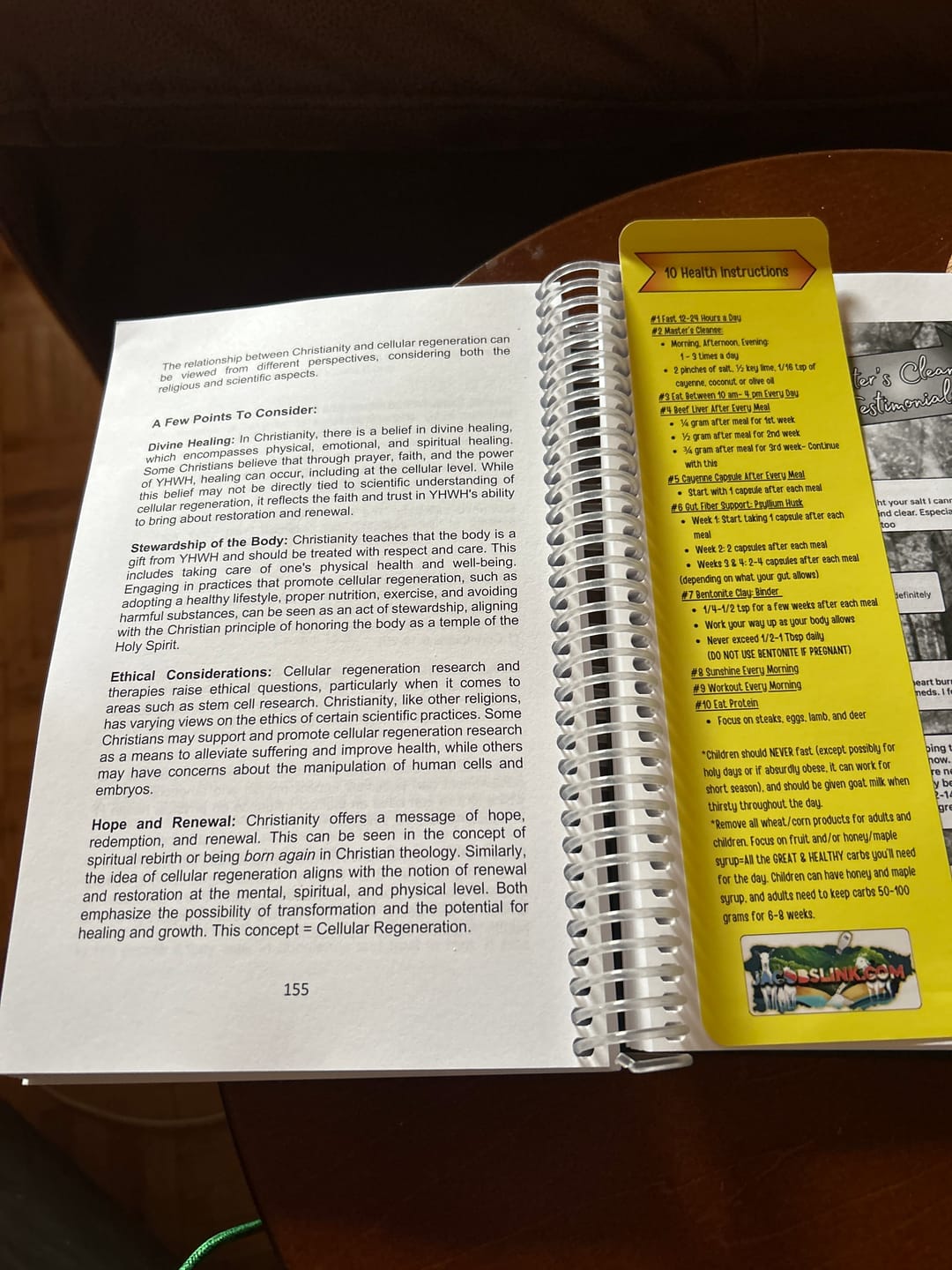 Customer photo review of Health Bible (Print + Digital) + Salt
