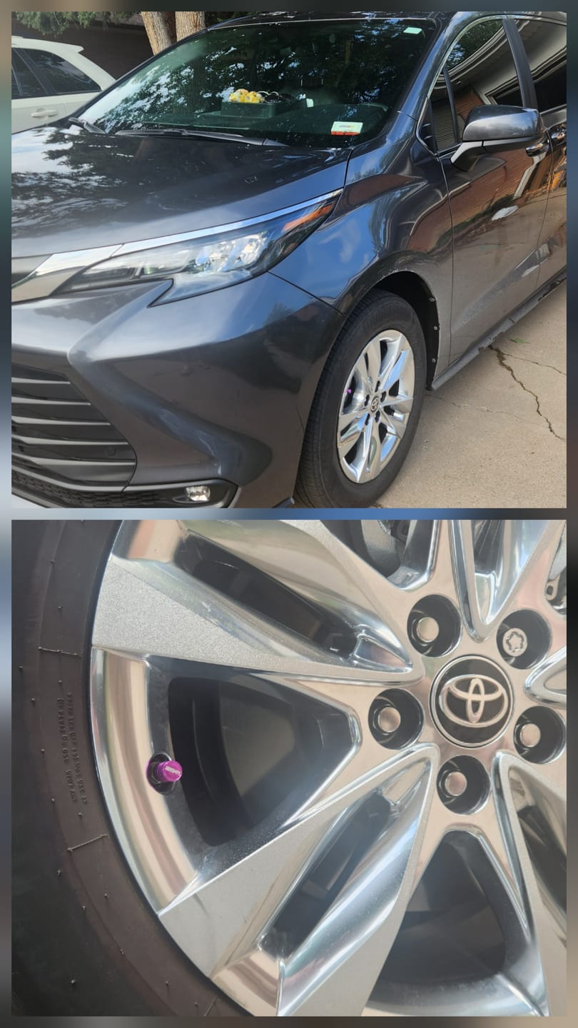 Customer photo review of 80Eighty® Purple Valve Stem Caps