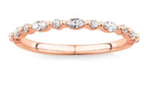 Customer photo review of 0.25ct TW Diamond Band in 9ct Rose Gold