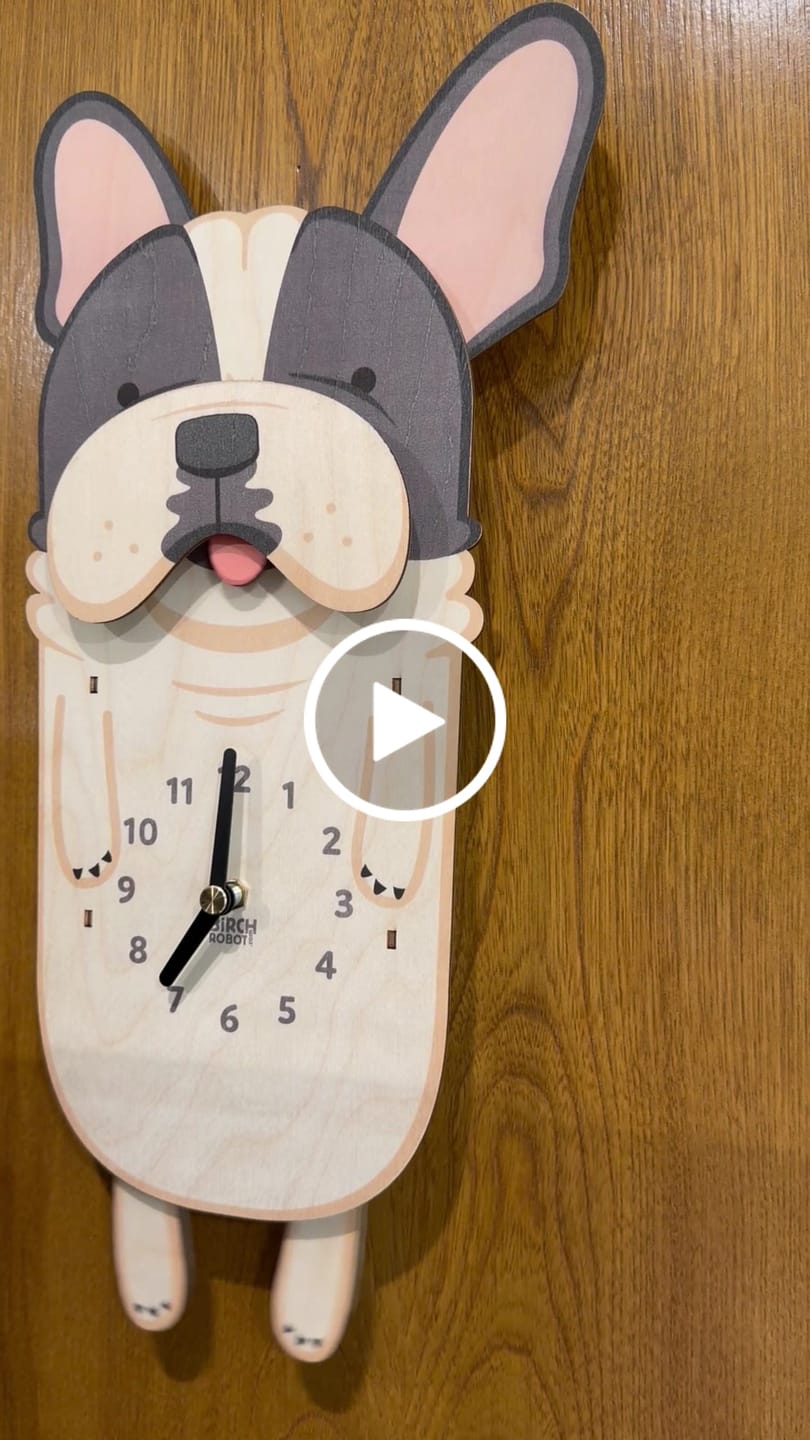 Customer video review of Louie the French Bulldog Pendulum Clock