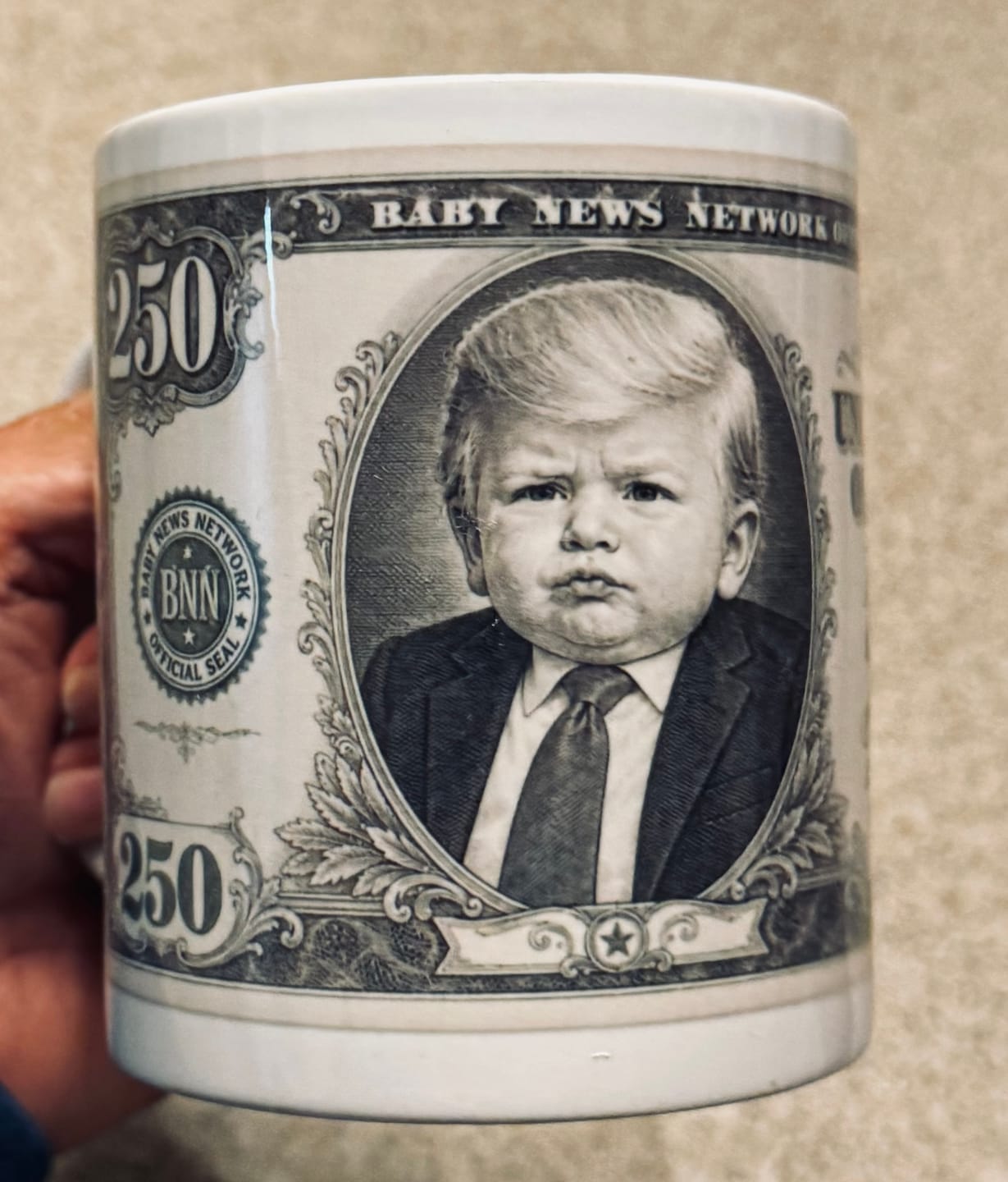 Customer photo review of "250th Anniversary Bill" Mug