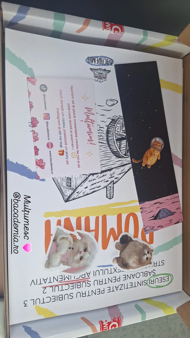 Customer photo review of Pachet Bacalaureat (Română + Istorie + Psihologie) Bacademia