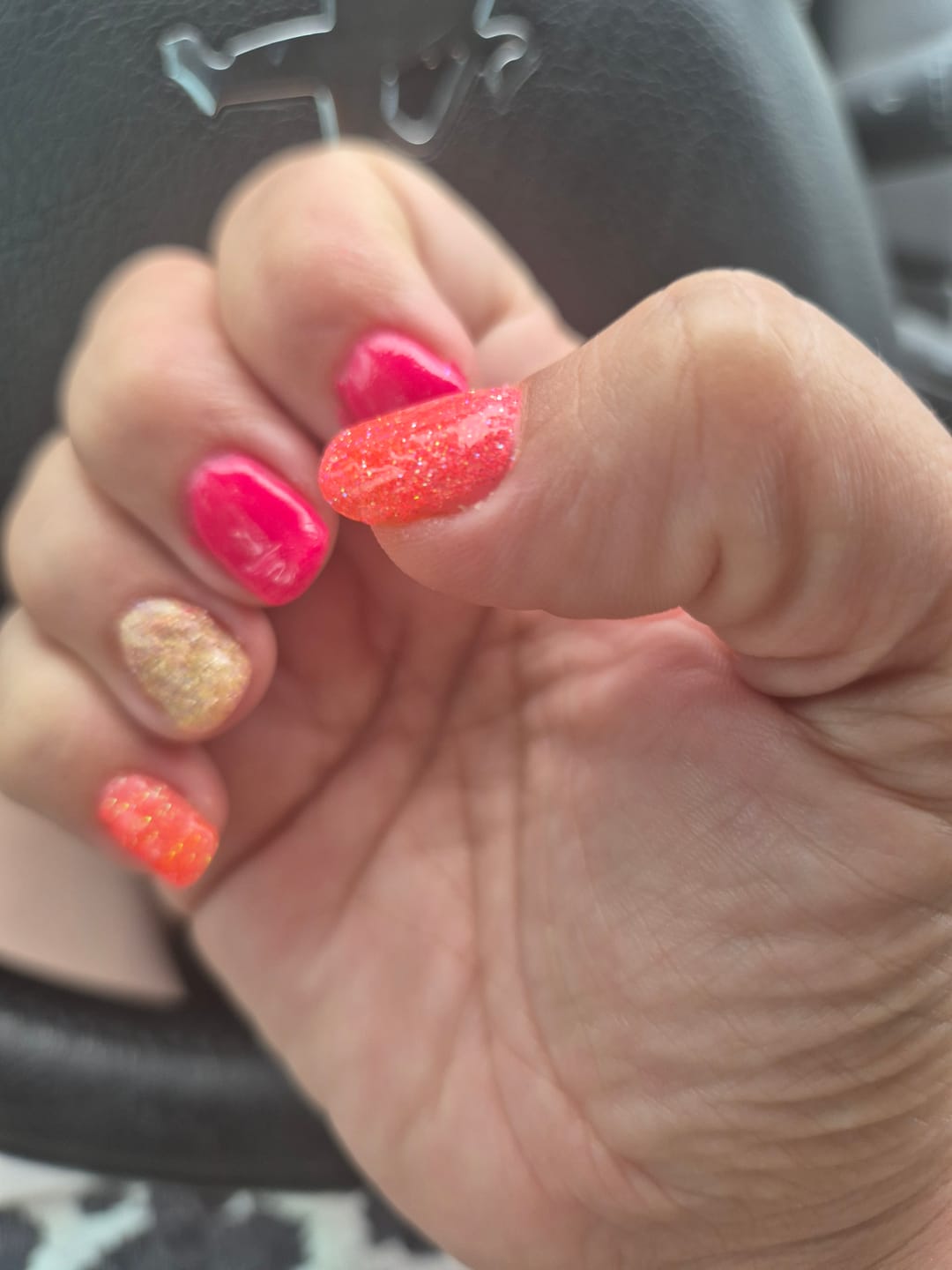 Customer photo review of Flamingo Pop Dipping Powder