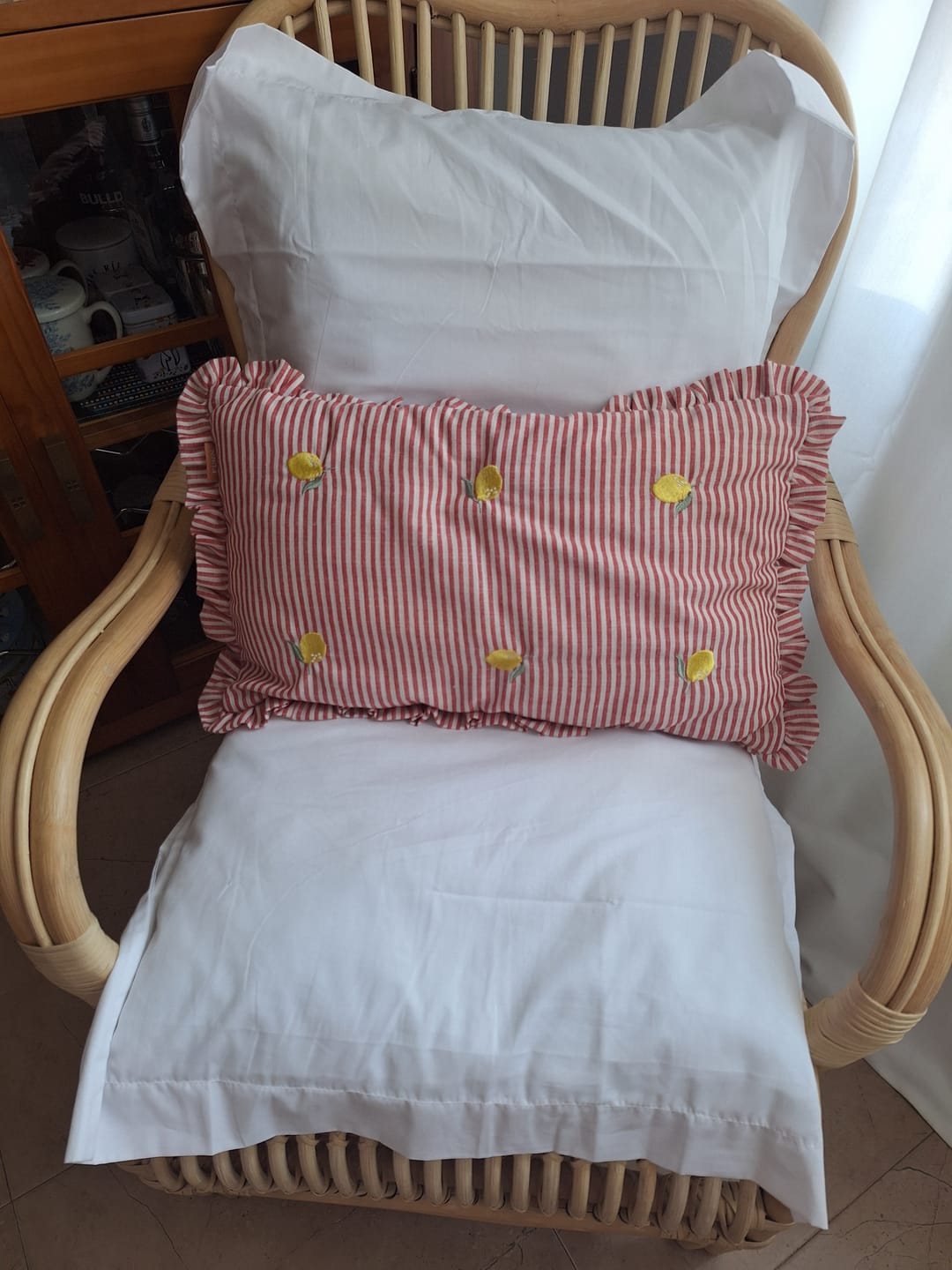 Customer photo review of Funda de Almohada Percal - Algodón 180 hilos - Blanco