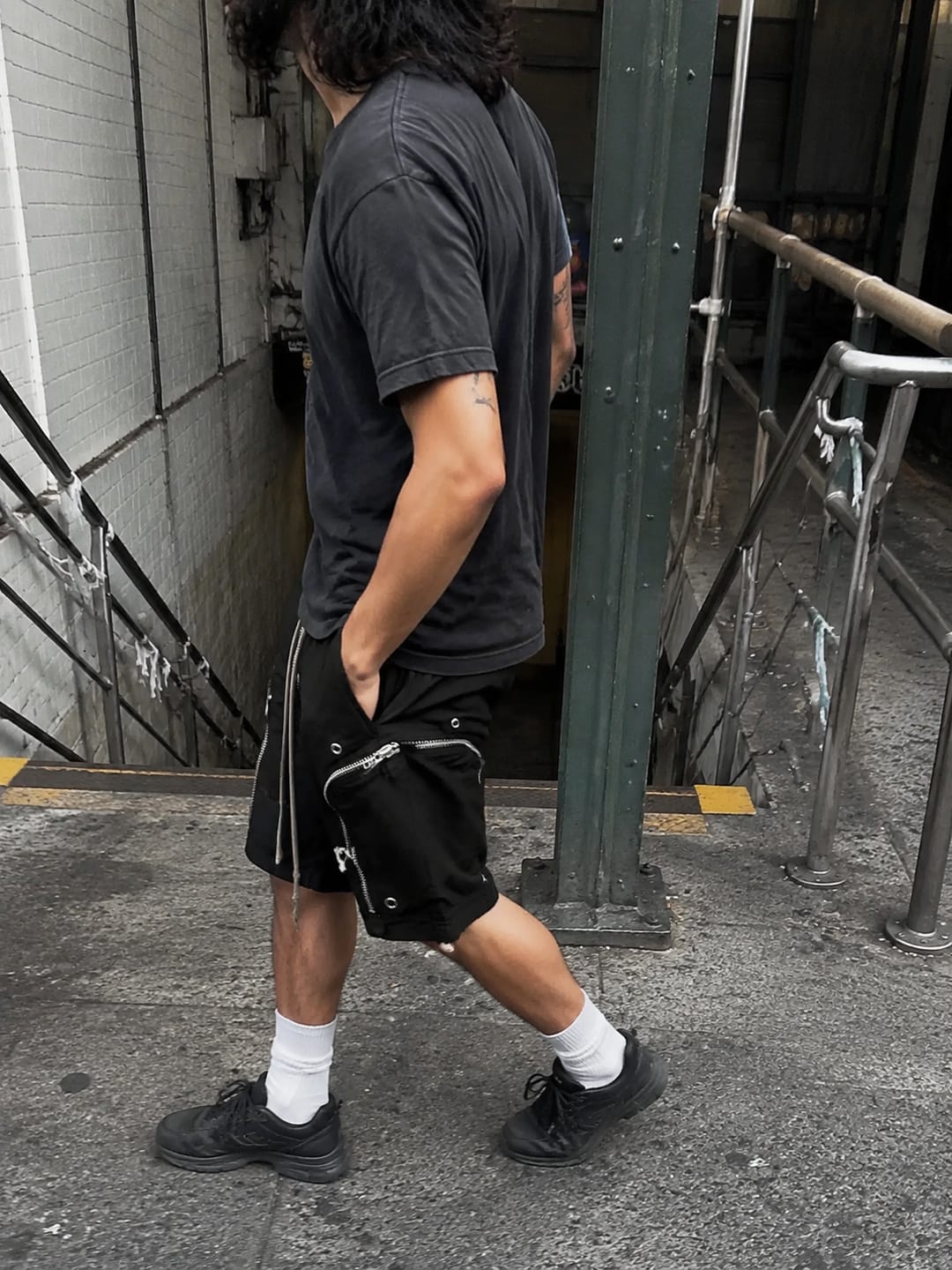 Customer photo review of Zip Functional Techwear Shorts