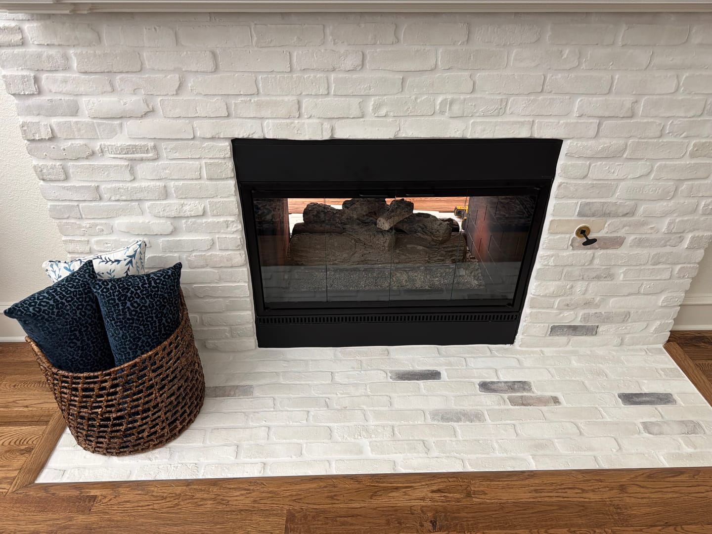 Customer photo review of Rainbow Fireplace Glass Doors | Custom Prefab Fit