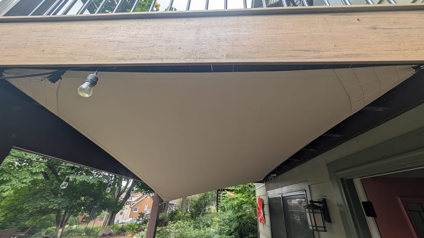 Customer photo review of Outdoor Waterproof Rectangle Sun Shade Sail for Patio/Pool